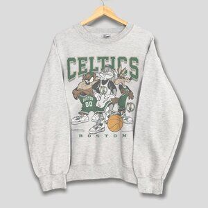 Vintage Boston Celtics Looney Tunes Sweatshirt, 90s NBA Boston Celtics Shirt Tee